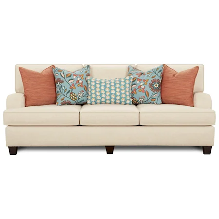 Contemporary Sofa with Kidney Pillow